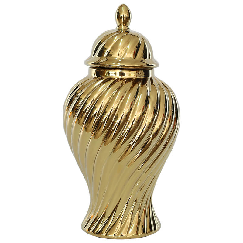 Swirl Gold Ginger Jar (40 cm)