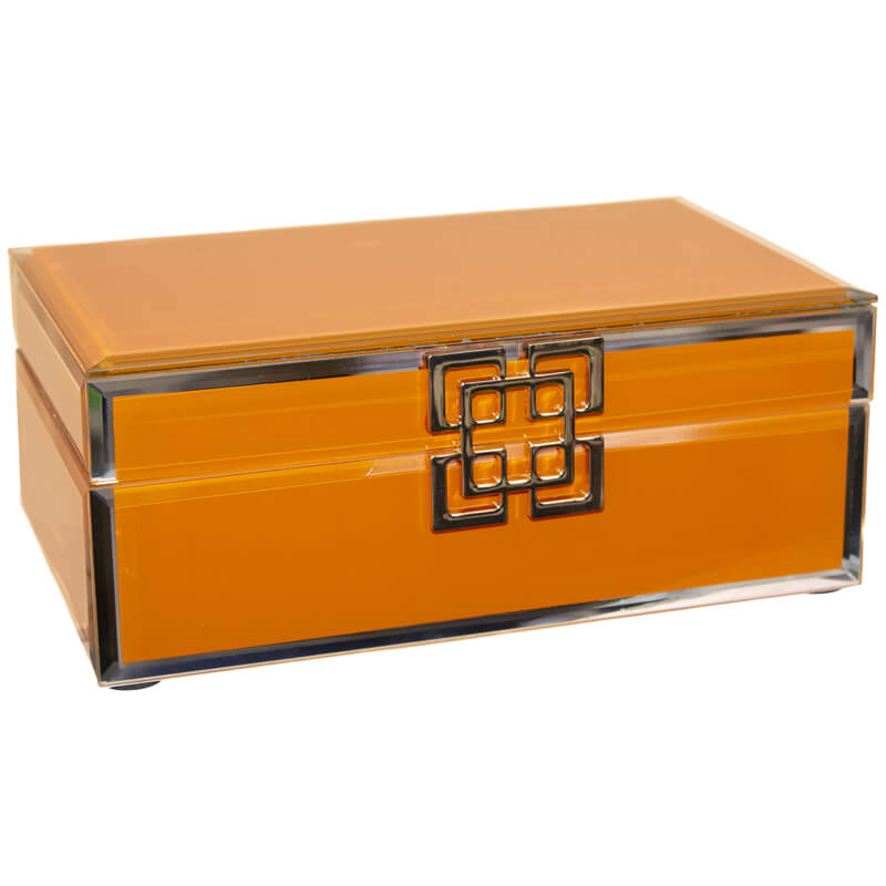 Decorative Orange Box (20 cm) - MHF Decor-Delights