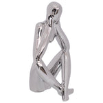 Thinking Statue (21 cm) Silver