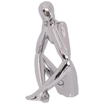 Thinking Statue (21 cm) Silver