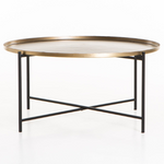 Holly Antique Brass Coffee Table (90 cm)