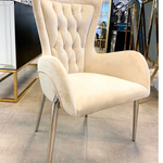 Cole Velvet Dining Chair (Available in Grey and Beige)