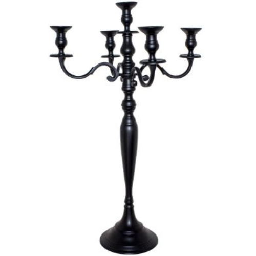 Bailey 5 Arm Black Candle Holder (70 cm)