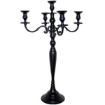 Bailey 5 Arm Black Candle Holder (70 cm)