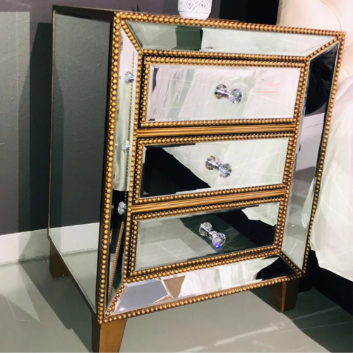 Tanisha Studded 3 Drawer Pedestal