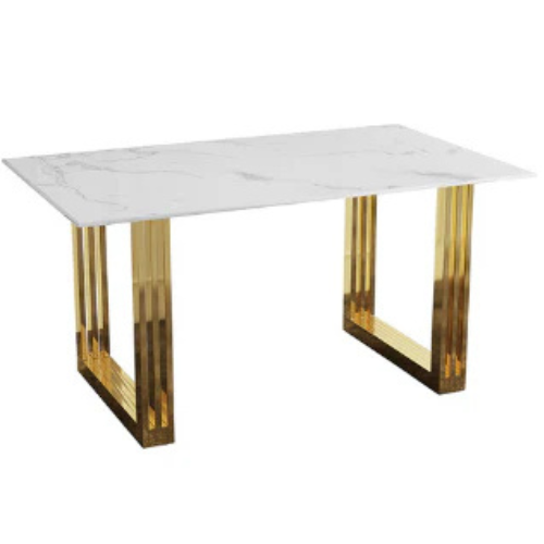 Stella Marble Dining Table (Gold) 150 cm
