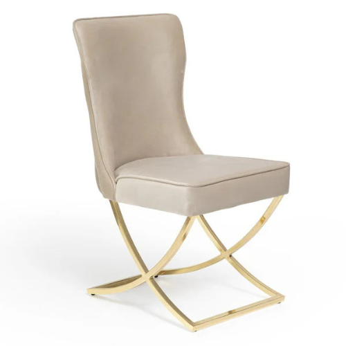 Clifton Velvet Dining Chair (Available in Beige or Grey)