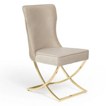 Clifton Velvet Dining Chair (Available in Beige or Grey)