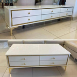 Antonio Glossy TV Stand with matching Coffee table - Combo Deal (Available in Black or White)