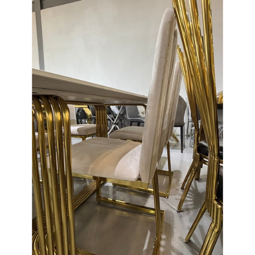 Camellia Velvet Dining Chair (Available in Grey or White)