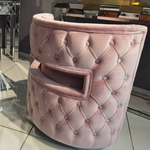 Angel Swivel Chair with gold rotating base (Available in Aqua, Mink or Green)