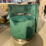 Angel Swivel Chair with gold rotating base (Available in Aqua, Mink or Green)