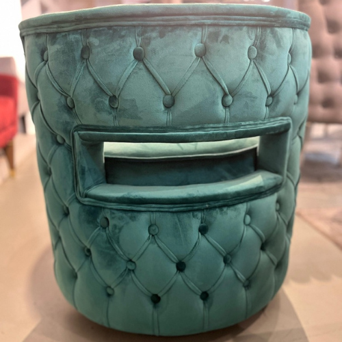 Angel Swivel Chair with gold rotating base (Available in Aqua, Mink or Green)