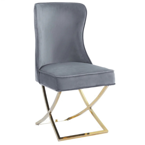 Clifton Velvet Dining Chair (Available in Beige or Grey)