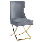 Clifton Velvet Dining Chair (Available in Beige or Grey)