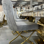 Clifton Velvet Dining Chair (Available in Beige or Grey)