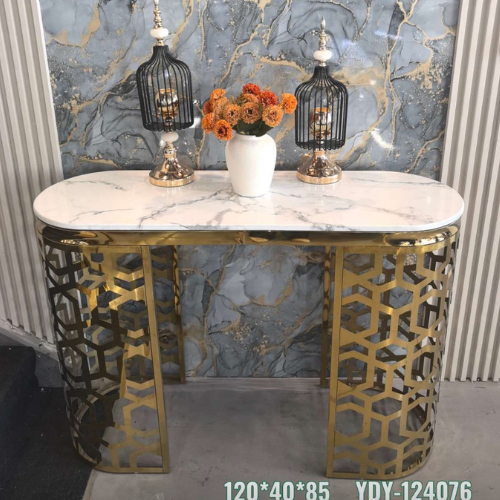 Lea Marble Console Table (Gold) 120 cm