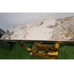 Clarence Marble top Console (Available in Gold or Silver) 140 cm