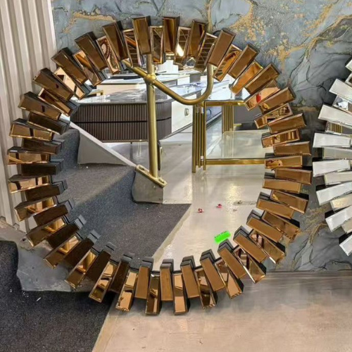 Cleo Round 3D Mirror (90 cm) Available in Silver or Rose Gold