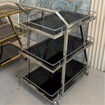 Minesh 3 Shelf Drinks Trolley (Available in Silver or Gold)
