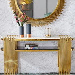 Anniston Marble Console Table Only (Available in Silver or Gold) 140 cm