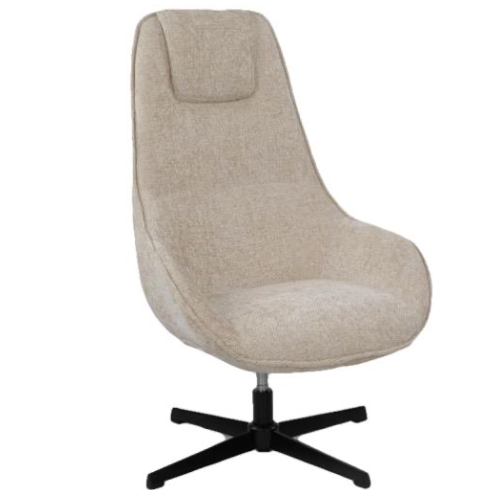 Scandi Swivel Fabric Chair (Beige)