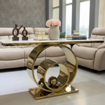 Solar Marble Console Table (140 cm) Gold or Silver