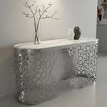 Claudia Marble Console Table (140 cm) Available in Gold or Silver