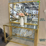 Marcy Console Table with it's Matching Mirror (Available in Gold)