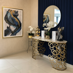 Claudia Marble Console Table (140 cm) Available in Gold or Silver