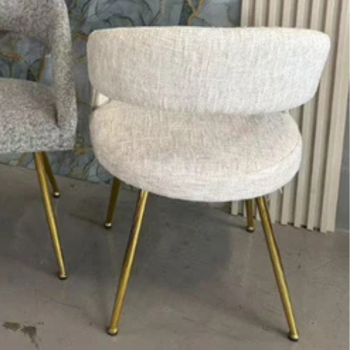Juliette Textured Fabric Dining Chairs (Available in Cream or Grey)