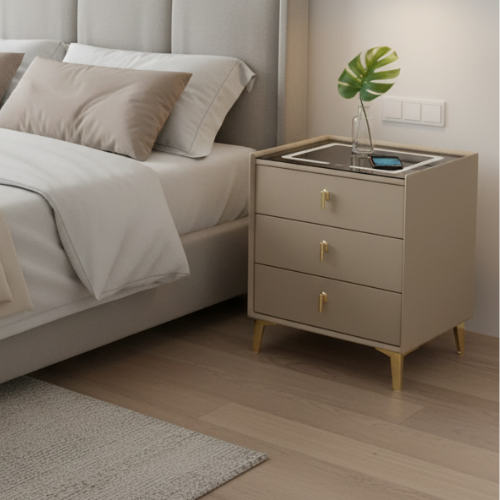 Harvey 3 Drawer Smart Pedestal (Available in Grey or Beige)