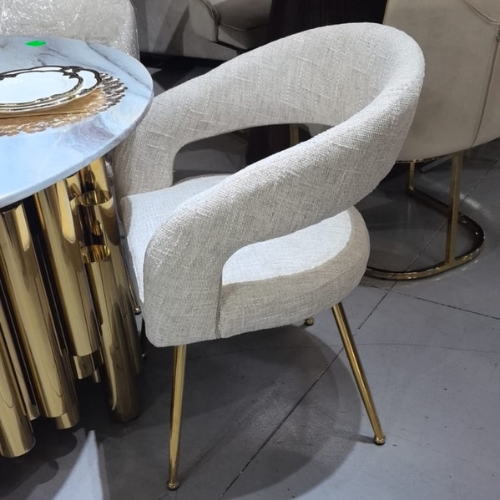 Juliette Textured Fabric Dining Chairs (Available in Cream or Grey)