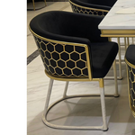Catherine Velvet Dining Chair (Black/Gold)