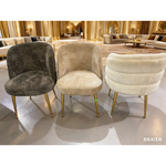 Carlos Textured Fabric Dining Chair (Available in Beige or Off white)