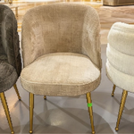 Carlos Textured Fabric Dining Chair (Available in Beige or Off white)