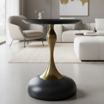 Spiro Side Table (Black/Gold) 55 cm