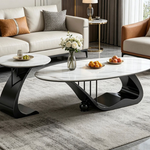 Ember Coffee Table with matching Side Table (Available in Charcoal, Gold or Silver) 130/50 cm