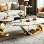 Ember Coffee Table with matching Side Table (Available in Charcoal, Gold or Silver) 130/50 cm
