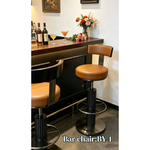 Titan PU Leather Bar Stool (Brown)