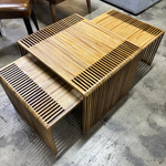 Slatted Teak Wood Coffee Table Set (110/60 cm)