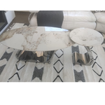 Ember Coffee Table with matching Side Table (Available in Charcoal, Gold or Silver) 130/50 cm