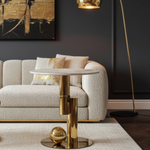 Luna Side Table (Gold) 50 H cm