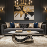 Cypher Coffee Table (Silver) 130 cm