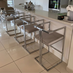 Christopher Leisure Velvet Bar Stool (Silver Frame) Various colours available