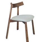 Arden Ash Wood Dining Chair upholstered in Cotton Linen