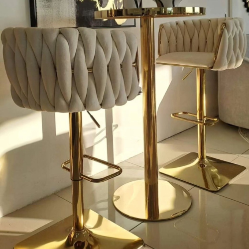 Aisha Velvet Bar Stools (Available in Various Colours)