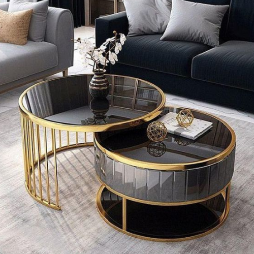 Mitchell Nesting Coffee Table Set (Available in Gold or Silver)