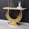 Floyd Marble top Console (Available in Gold or Silver)