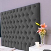 Velvet Victorian Dark Grey Headboard (Double)